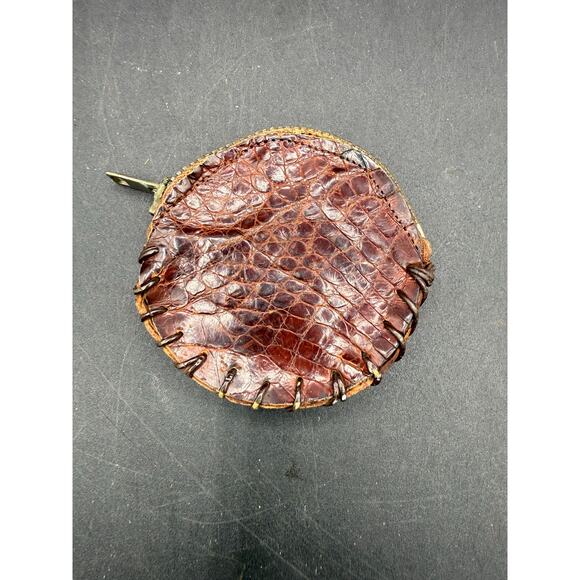 Vintage Alligator Brown Coin Purse - good condition - Picture 1 of 7